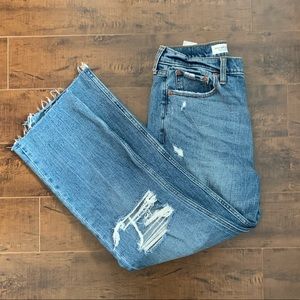 Abercrombie & fitch high rise ankle straight jean